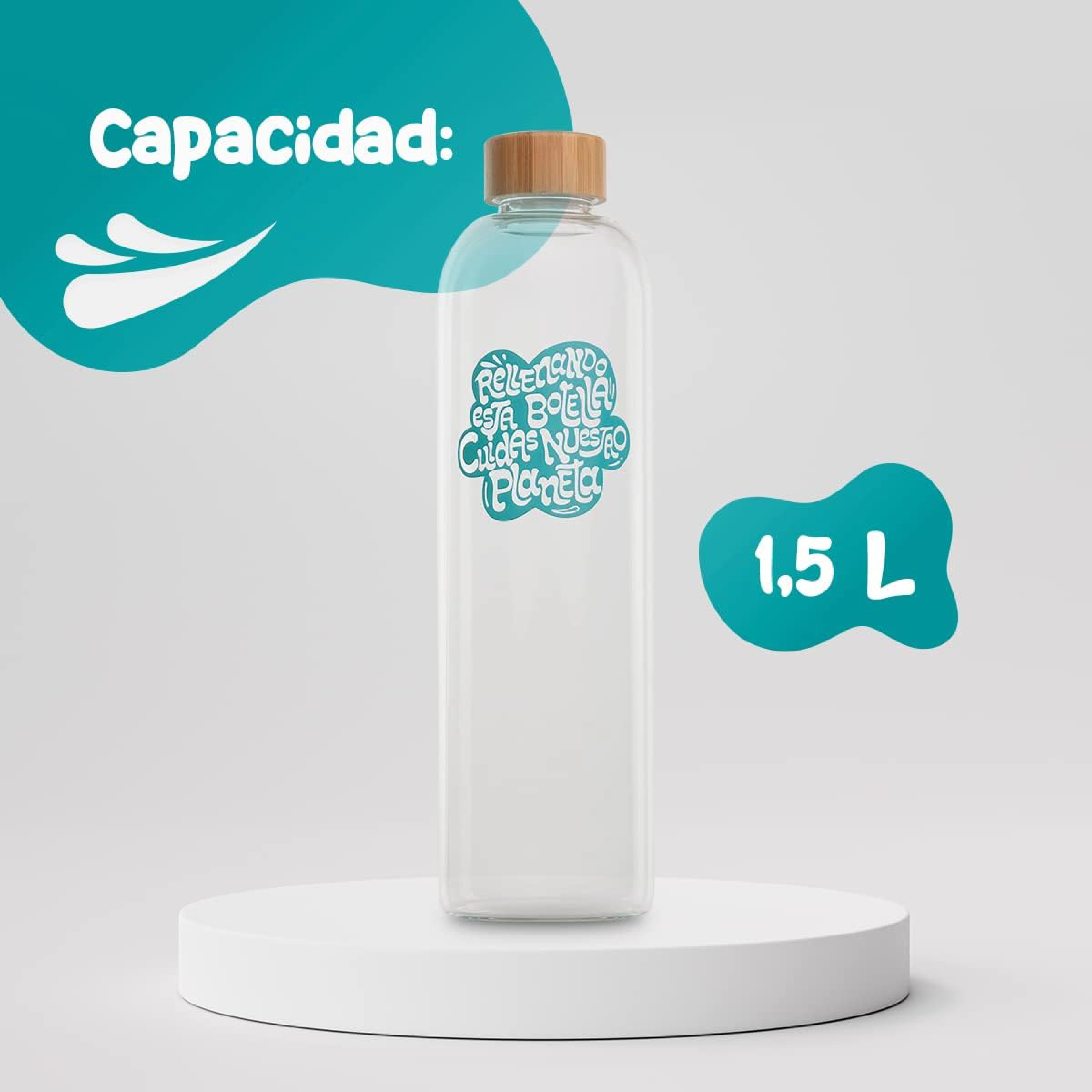 Botella de Agua Cristal 1,5L: Estilo, Sostenibilidad y Funcionalidad en Cada Sorbo